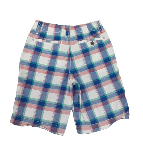 J. Khaki Boys Shorts Size 10 Pockets Zip/Button Waist 22 in Inseam 8 in Plaid - Picture 3 of 9